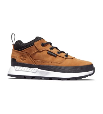 Timberland Für Jungen. TB0A2G3U2311 Field Trekker Schnürschuhe Aus Leder Gelb (35), Wohnung, Schnürsenkel, Lässig, Kinderbekleidung