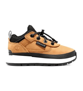 Timberland unisex para niños. TB0A2GDA2311 Zapatillas de piel con cordones Field Trekker amarillo (22), Plano, Casual, moda infantil