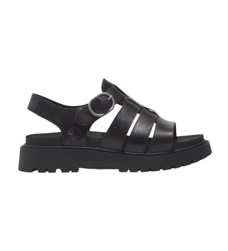 Timberland para mujer. TB0A635VW021 Sandalias Fisherman de piel Clairemont Waynegro (41 W), Plano, Hebilla, Casual