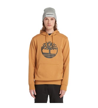 Timberland para hombre. TB0A2BJHP571 Sudadera con capucha Kennebec River con logotipo de árbol amarillo (S), Casual, Algodón