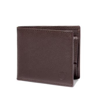 Timberland para hombre. TB0A1DFUA661 Cartera de piel plegable Kennebunk con monedero marrón (OSFA), Casual