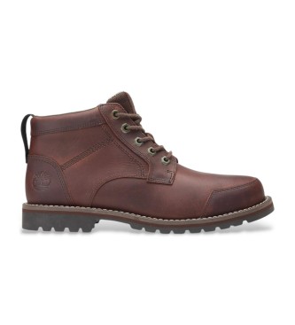 Timberland para hombre. TB0A2NGCV131 Botas de piel Chukka de media caña con cordones Larchmont marrón oscuro (40), Plano, Casual, Sostenible