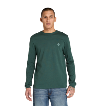 Timberlandvoor mannen. TB0A2BQ33171 Dunstan Rivier T-shirt groen (3XL), Casual, Katoen, Lange mouwen