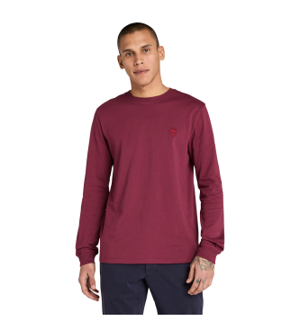 Timberlandvoor mannen. TB0A2BQ36481 Dunstan River T-shirt bordeauxrood (M), Casual, Katoen, Lange mouwen