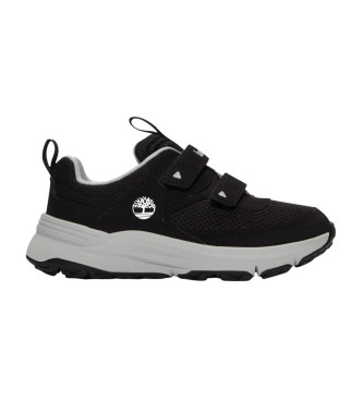 Timberland unisex para niños. TB0A6BZAEK91 Zapatillas de caña baja con cierre de velcro Motion Access negro (34), Plano, Cordones, Casual, D