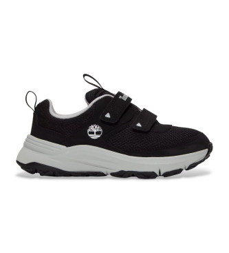 Timberland unisex para niños. TB0A6E1AEK91 Zapatillas de piel con cierre de velcro Motion Access negro (27), Plano, Casual, moda infantil