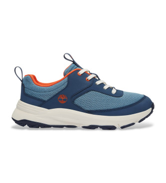 Timberland unisex para niños. TB0A6FEBEJK1 Zapatillas de piel de caña baja con cordones Motion Access azul (37), Plano, Casual, moda infanti