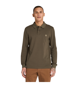 Timberland para hombre. TB0A6VD2A581 Polo Millers River verde (XL), Casual, Poliéster, Manga larga