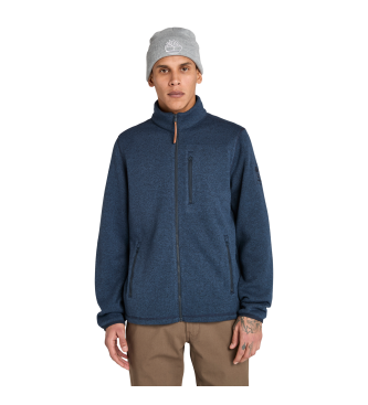Timberland para hombre. TB0A44T14751 Chaqueta polar Melange azul (S), Casual, Deportivo, Poliéster