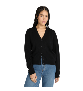 Timberland para mujer. TB0A41N10011 Cárdigan Merino negro (XS), Casual, Lana
