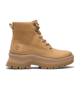 Timberland para mujer. TB0A295JEN11 Botines de piel Mid Lace Up marrón (40 W), Beige, 1 a 3cm, Cordones, Casual