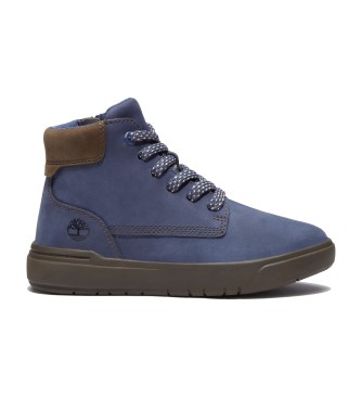 Timberland para niño. TB0A29KDEP21 Zapatillas de media caña Seneca Bay de piel azul (3 M = 35 M), Plano, Cremallera, Casual, moda infantil