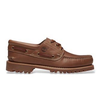 Timberland para hombre. TB0A2PDQAMX1 Náuticos de piel Authentic marrón (40 W), Plano, Cordones, Casual, Clásico