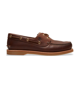 Timberland para hombre. TB0A2NUPEM41 Náuticos de Piel Crafted marrón (45 W), Plano, Cordones, Casual