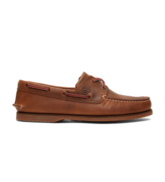 Timberland para hombre. TB01001R2141 Náuticos clásicos de piel marrón (43), Casual
