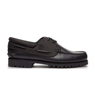 Timberland para hombre. TB0A6DXWEL21 Náuticos de Piel Authentic negro (43), Plano, Cordones, Casual