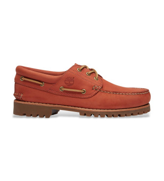 Timberland para hombre. TB0A2PDQET11 Náuticos de Piel Authentic rojo (47.5 W), Plano, 1 a 3cm, Cordones, Casual