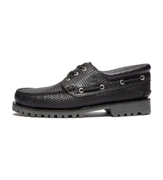 Timberland para hombre. TB0A2PDQA3L1 Náuticos de Piel Authentic negro (44 W), Plano, Cordones, Casual
