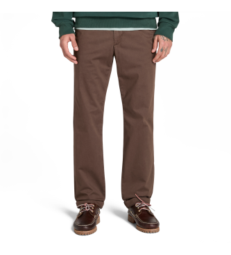 Timberland para hombre. TB0A2BZA2431 Pantalón chino recto Claremont marrón (28/34), Casual, Algodón