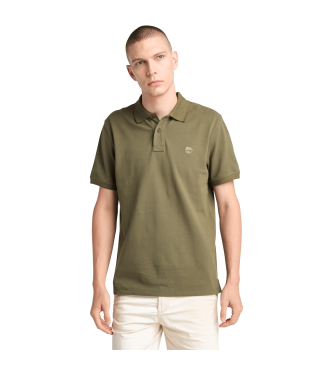 Timberland para hombre. TB0A6VDPA581 Polo Millers River verde (S), Casual, Algodón, Manga corta