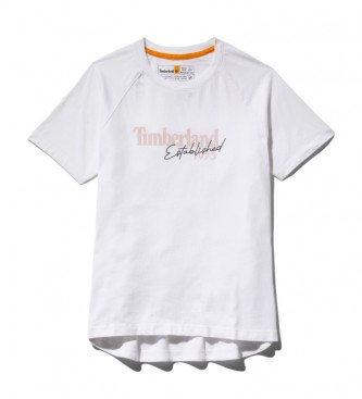 Timberland para mujer. Camiseta Reg Logo blanco Timberland