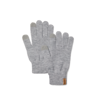 Timberland para hombre. TB0A65WJ0521 Guantes de punto de canalé gris (OSFA), Casual, Poliéster