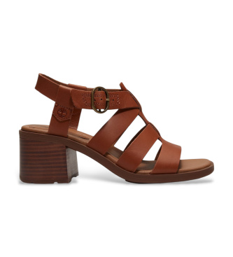Timberland para mujer. TB0A43XREM41 Sandalias de Piel Fisherman Bellevaux marrón (38.5 W), 3 a 5cm, Hebilla, Casual