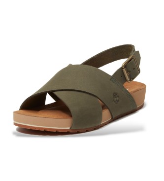 Timberland para mujer. TB0A5MF1EO61 Sandalias Malibu Waves de piel verde 4