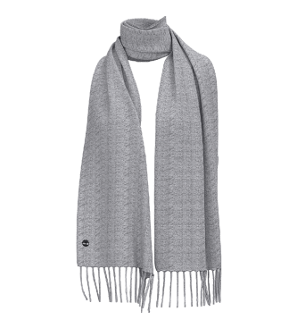 Timberland para hombre. TB0A66GA0521 Bufanda tejida lisa gris (OSFA), Casual, Acrílico