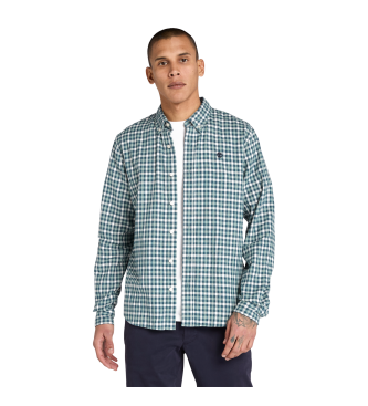 Timberland para hombre. TB0A4517EYN1 Camisa Solucell Gingham azul (XL), Casual, Algodón, Manga larga