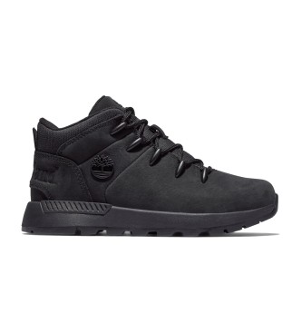 Timberland Unisex For Kids. TB0A2F7C0151 Sprint Trekker Lace-up Mid-top Leather Shoes Black (32), Flat, Laces, Casual, Children's Fashion