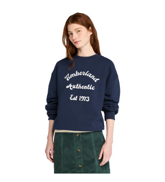 Timberland para mujer. TB0A41YN4331 Sudadera con reverso cepillado marino (M), Casual, Algodón, Manga larga