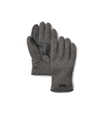 Timberland para hombre. TB0A675JU141 Guantes de punto de sudadera en gris oscuro (L/XL), Casual, Poliéster