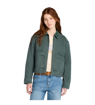 Timberland para mujer. TB0A5VJ73171 Cazadora Strafford verde (XS), Casual, Algodón
