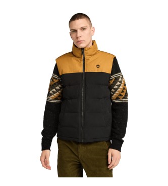 Timberland para hombre. TB0A22XMP571 Chaleco acolchado, impermeable y resistente Welch Mountain negro, amarillo (XL), Casual, Algodón
