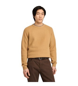 Timberland para hombre. TB0A62KYEGM1 Jersey de manga raglán de algodón Williams River beige (XL), Casual, Algodón Orgánico, Sostenible