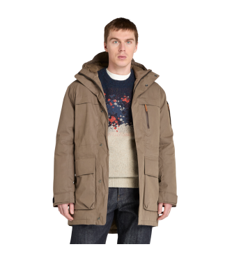 Timberland para hombre. TB0A44QUBK01 Parka de plumón Wilmington marrón (XL), Casual, Poliéster