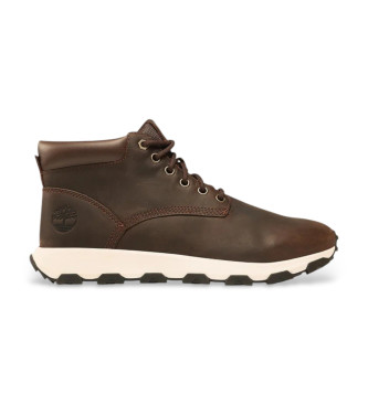 Timberland para hombre. TB0A5YTW9311 Zapatillas de piel Winsor Park Mid Lace Up marrón (43), Plano, Cordones, Casual