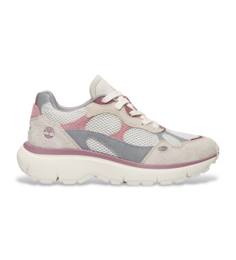 Timberlandvoor vrouwen. TB0A43R8A3O1 Hazel Lane pantoffels in beige, roze leer (37 W), Plat, Veters, Casual, Sportief, Grijs, Buiten