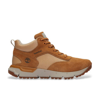 Timberlandvoor mannen. TB0A6DP2EZ01 Leren sportschoenen Voyager Park bruin (43), Leer, Plat, Veters, Casual, Sportief, Buiten