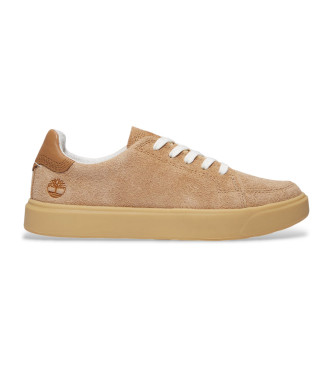 Timberland para mujer. TB0A41JXEW11 Zapatillas Emerson Street de piel beige (37 W), Marrón, Plano, Ante, Cordones, Casual