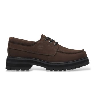 Timberland para hombre. TB0A42KGW071 Zapatos de piel Britton Drive marrón (40), Plano, Cordones, Casual