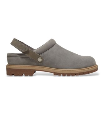 Timberland Zuecos de piel Premium gris (39 W)