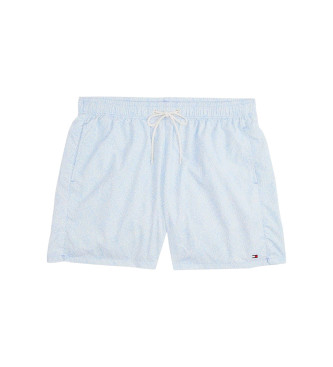 Tommy Hilfiger para hombre. UM0UM03491 Bañador corto de medio largo con estampado azul (L), Beachwear, Nylon