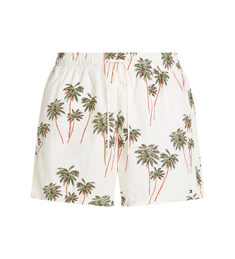 Tommy Hilfigervoor mannen. UM0UM03491 Witte halflange zwemshort met print (XL), Strandkleding, Nylon