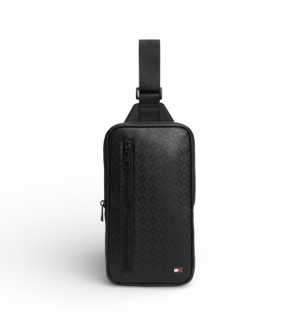 Tommy Hilfiger para hombre. AM0AM14191 Bandolera Embossed negro (OSFA), Casual, Poliuretano