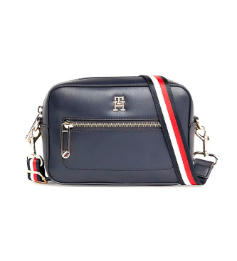 Tommy Hilfiger para mujer. AW0AW15864 Bolso bandolera Iconic con cinta distintiva marino (OSFA), Casual, Poliuretano