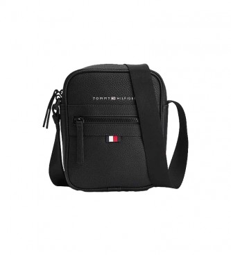 Tommy Hilfiger para hombre. AM0AM09504 Bolso reporter Essential pequeño negro (OSFA), Casual, Poliuretano