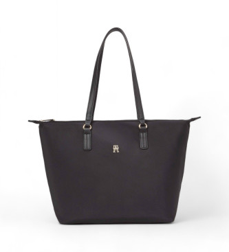 Tommy Hilfiger para mujer. AW0AW17005 Bolso Shopper negro (OSFA), Casual, Poliéster Reciclado, Sostenible, Tommy Hilfiger outlet 2024.