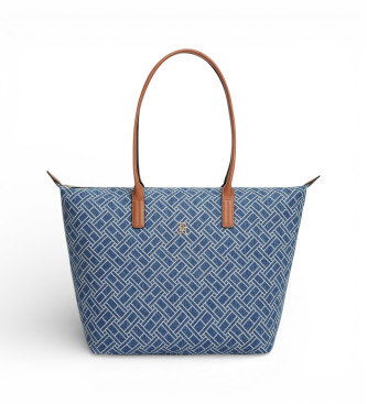 Tommy Hilfiger para mujer. AW0AW18613 Bolso tote en tejido denim con logo azul (OSFA), Casual, Algodón